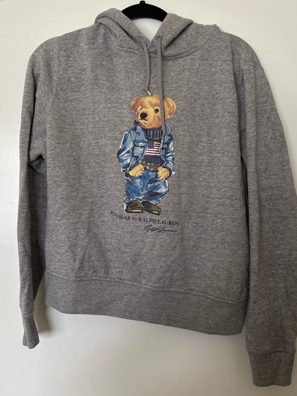 Ralph Lauren Gray Polo Bear Hoodie - Youth Casual Pullover